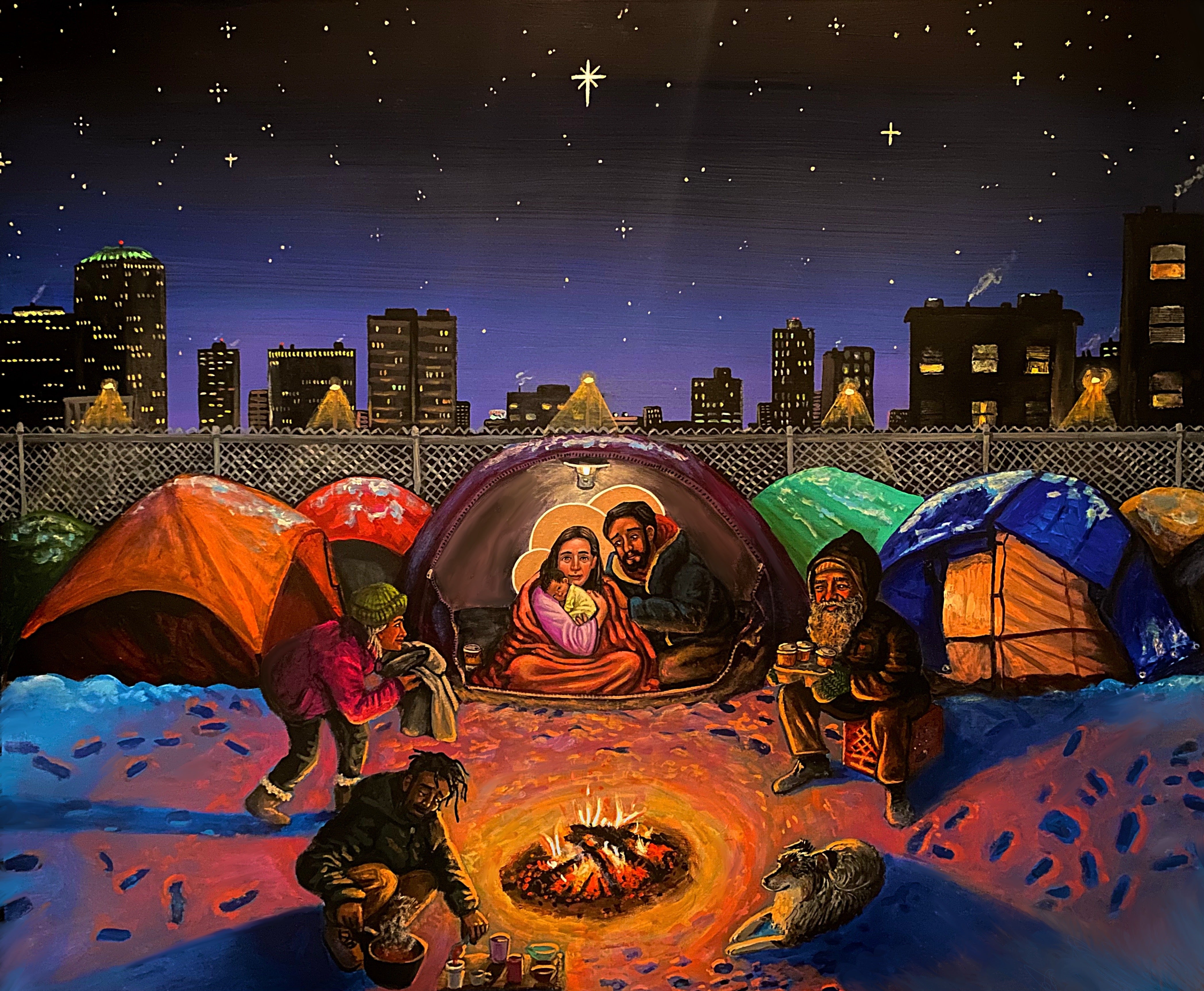 kelly tent Tent City Nativity Digital Image – Kelly Latimore Icons