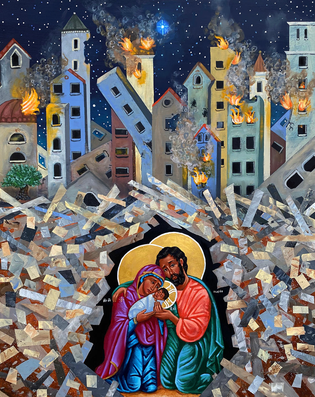 Christ in the Rubble Digital Image