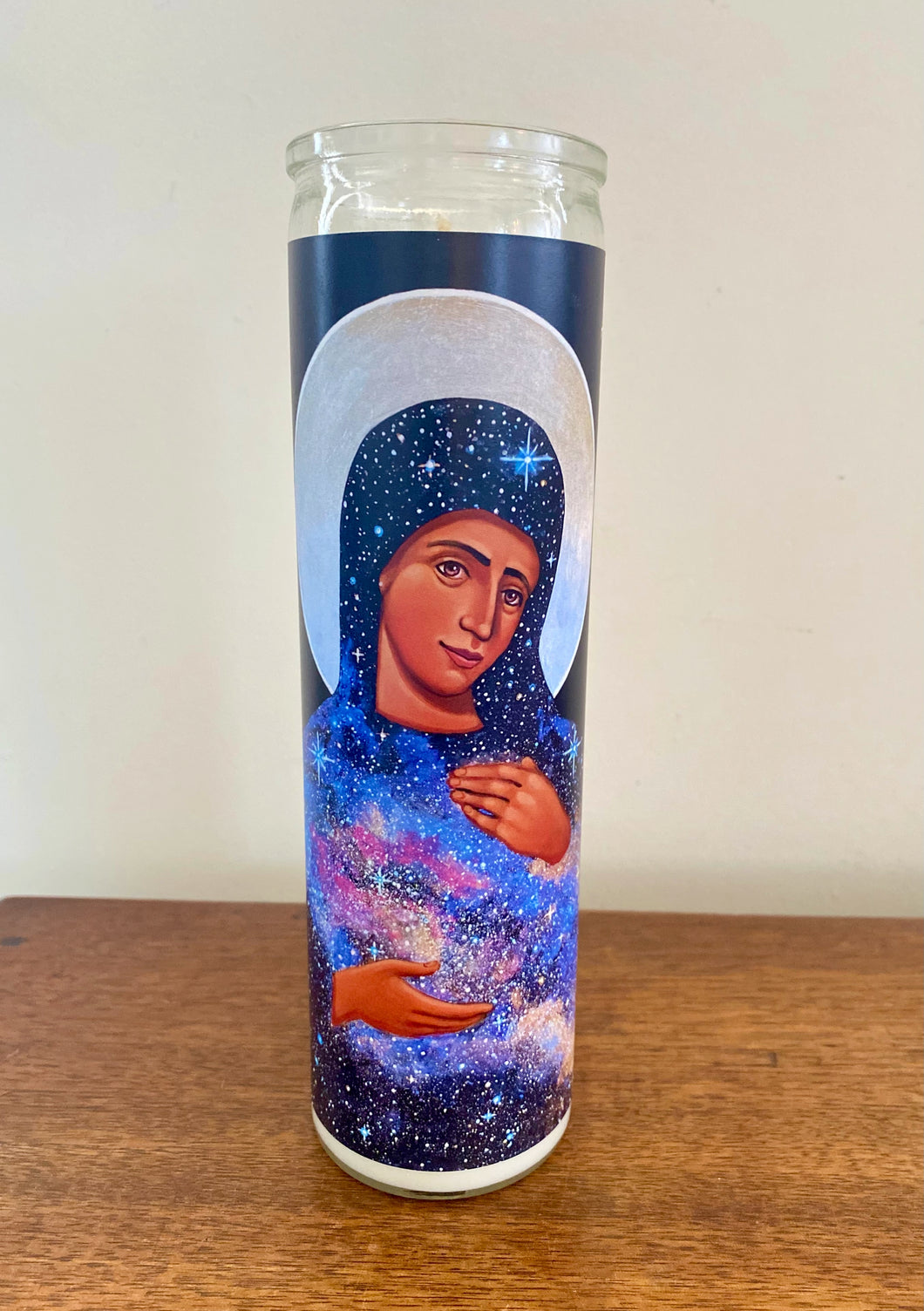 Mary: Love Forever Being Born Prayer Candle