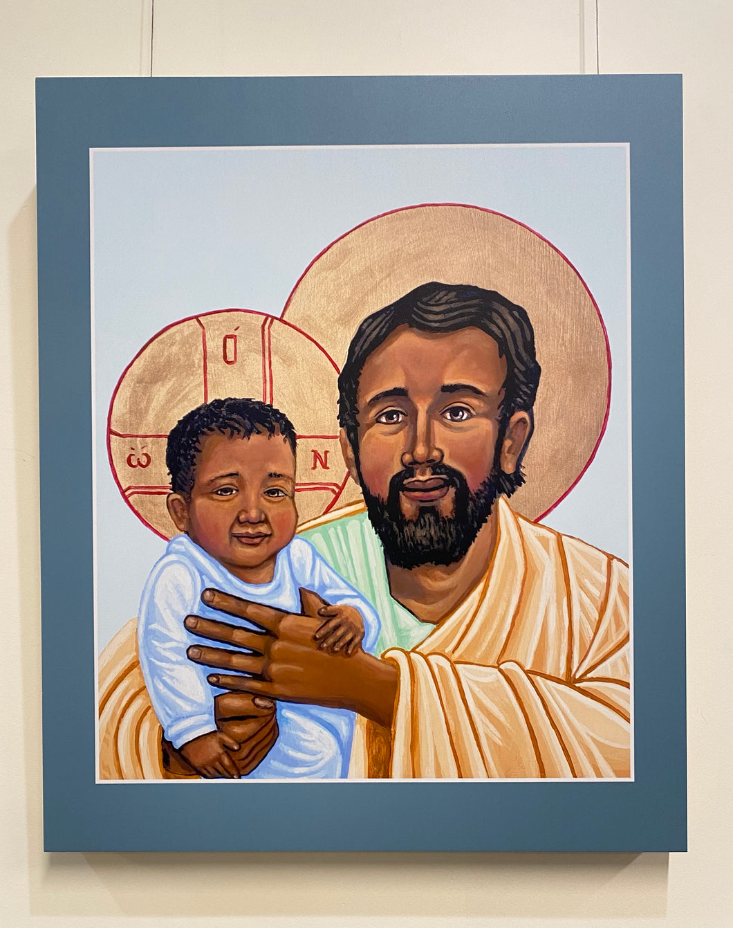 St. Joseph With Baby Jesus Wood Print