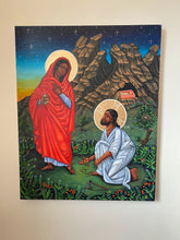 Load image into Gallery viewer, Mary Magdalene and Christ the Gardener Wood Print
