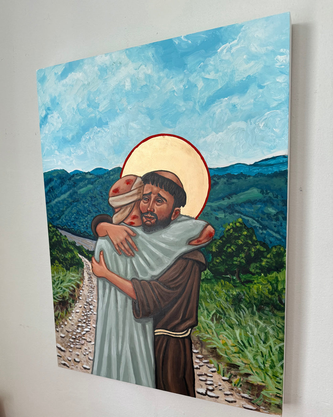St. Francis and Leper Original Icon