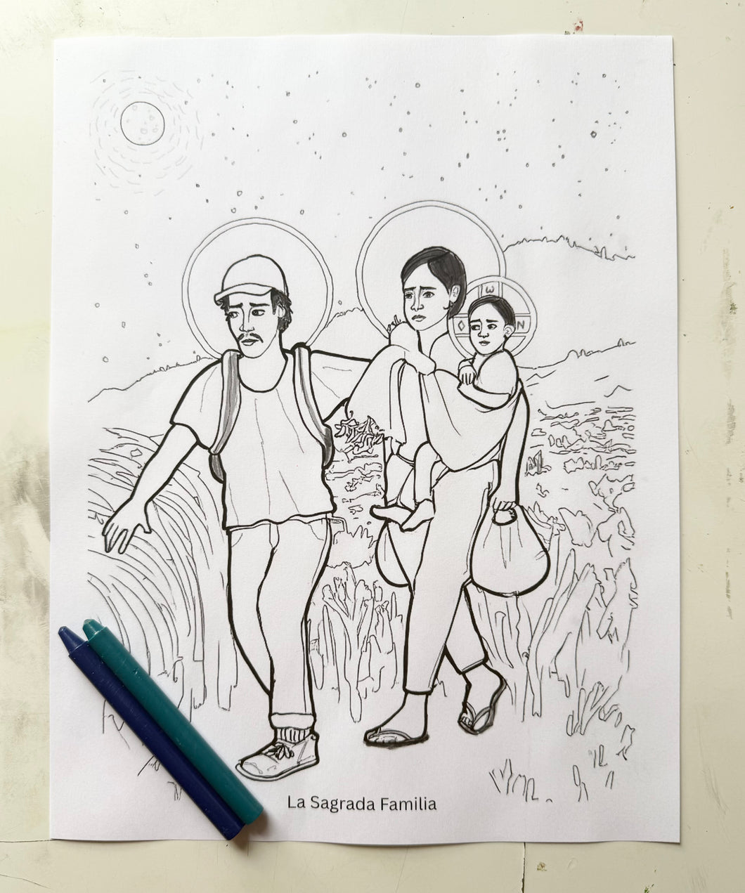 La Sagrada Familia Coloring Page