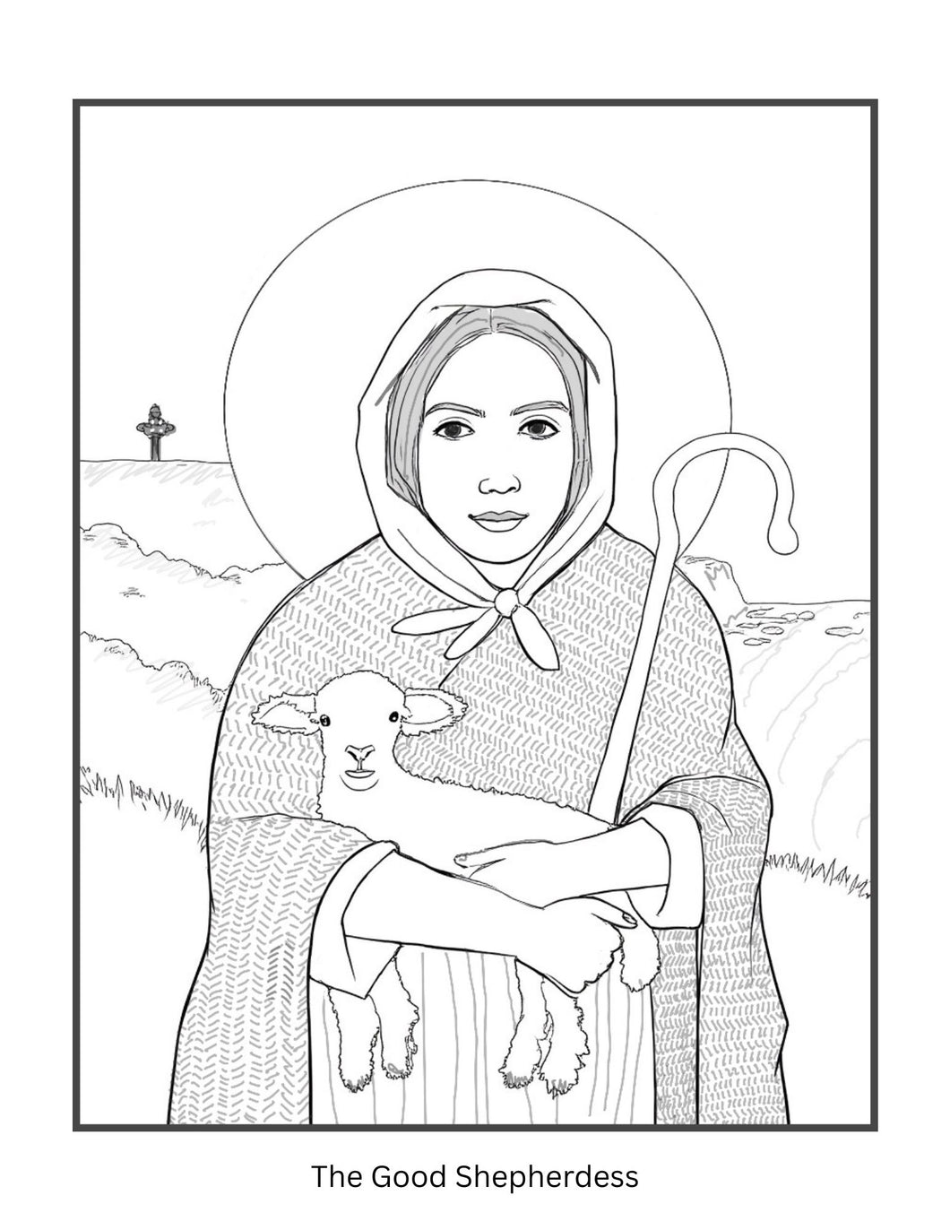 The Good Shepherdess Coloring Page