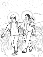 Load image into Gallery viewer, La Sagrada Familia Coloring Page
