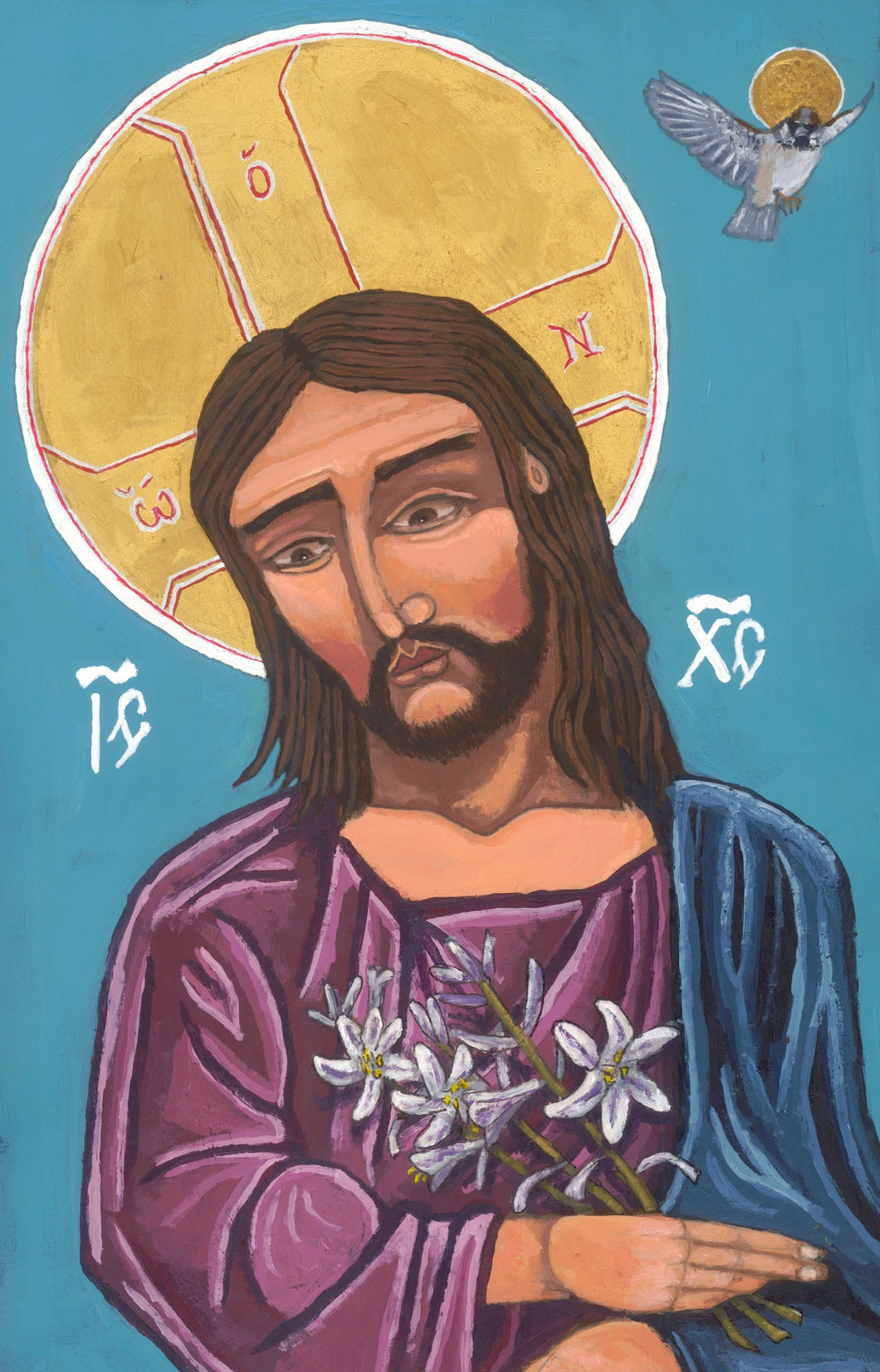 First Icon: Christ Consider the Lilies Digital Image