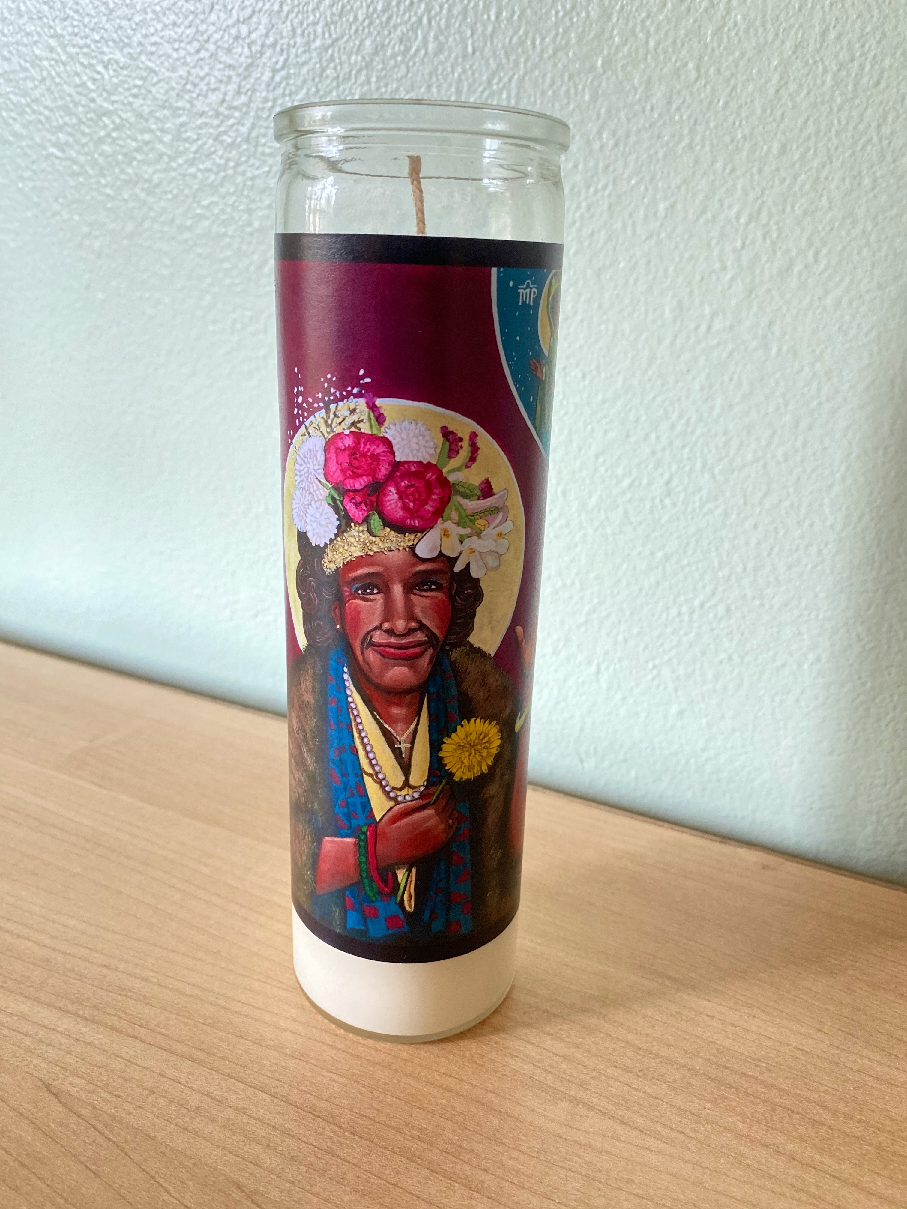 Marsha P. Johnson Prayer Candle – Kelly Latimore Icons