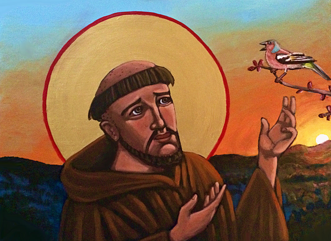 A Bird Preaches to St. Francis Digital Image