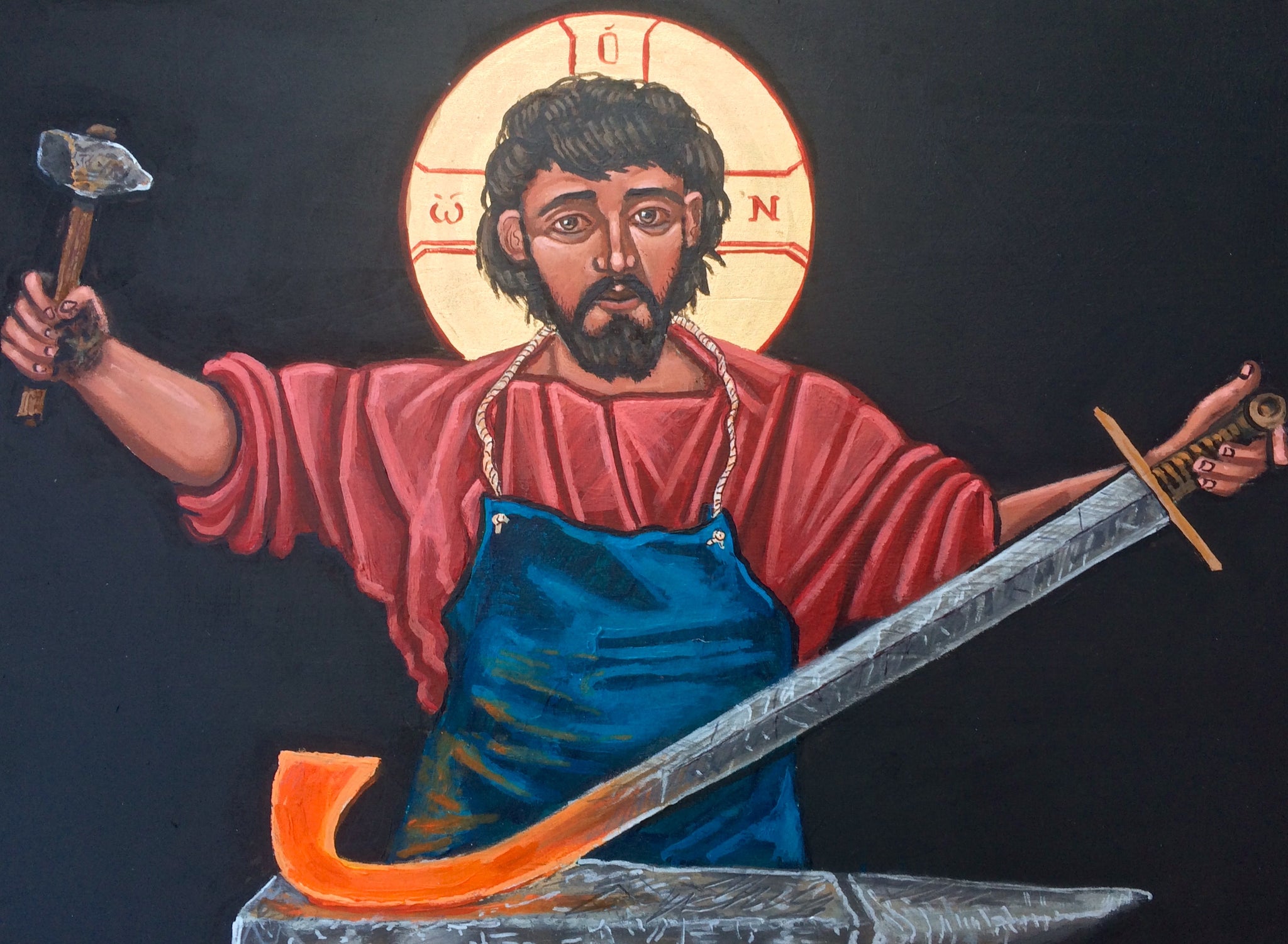 Christ: Swords into Plowshares – Kelly Latimore Icons